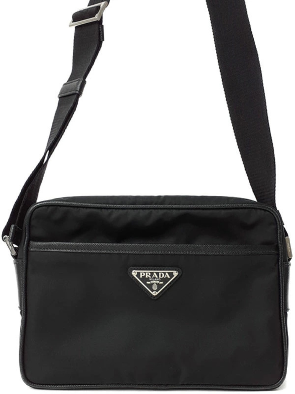 Prada Re Edition Saffiano leather shoulder bag Black
